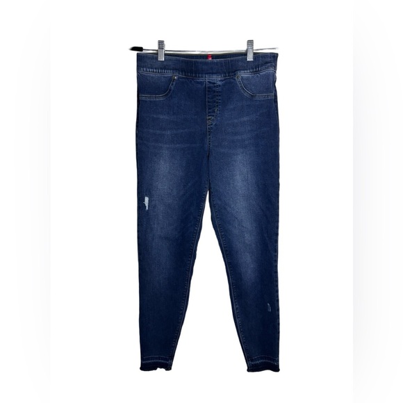 Spanx Women’s Distressed Jean Denim Jeggings Leggings MEDIUM - Picture 2 of 16